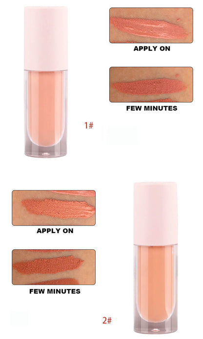 Lápiz labial líquido de 8 colores mate antiadherente nude