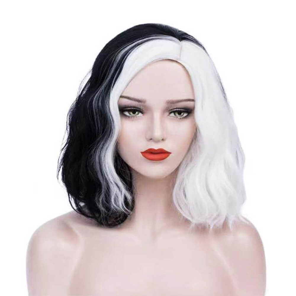 Witch Kuira wigs cosplay hair two-colors 15 inch