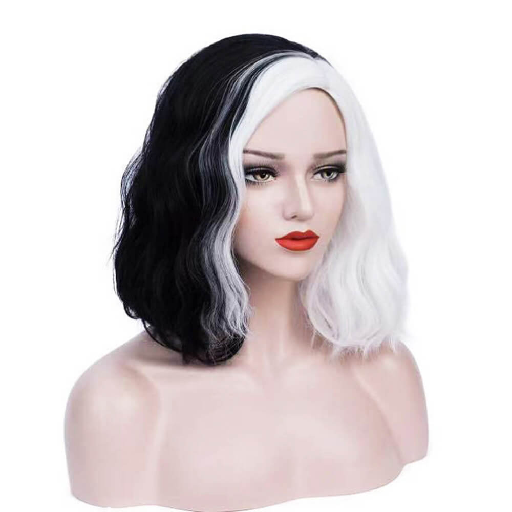 Witch Kuira wigs cosplay hair two-colors 15 inch