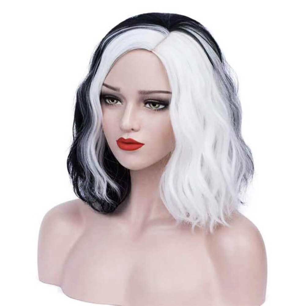 Witch Kuira wigs cosplay hair two-colors 15 inch