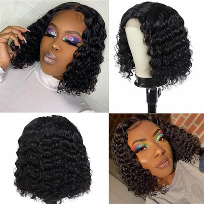 4 color wigs short curly hair daily women fashion