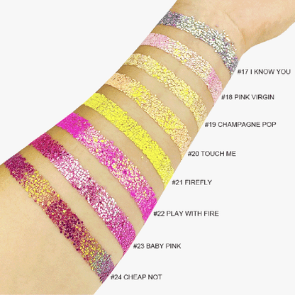 Gel de sombra de ojos de 28 colores Chameleon Glitter