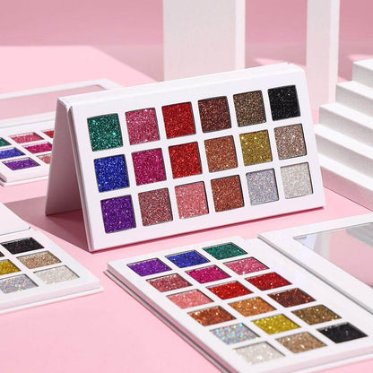 Paleta de sombras de ojos de 18 colores All Glitter