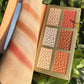 6 color 2 in 1 highlighter blush palette high pigmented