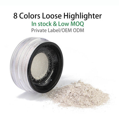 8 color loose highlighter powder brighten high pigmented