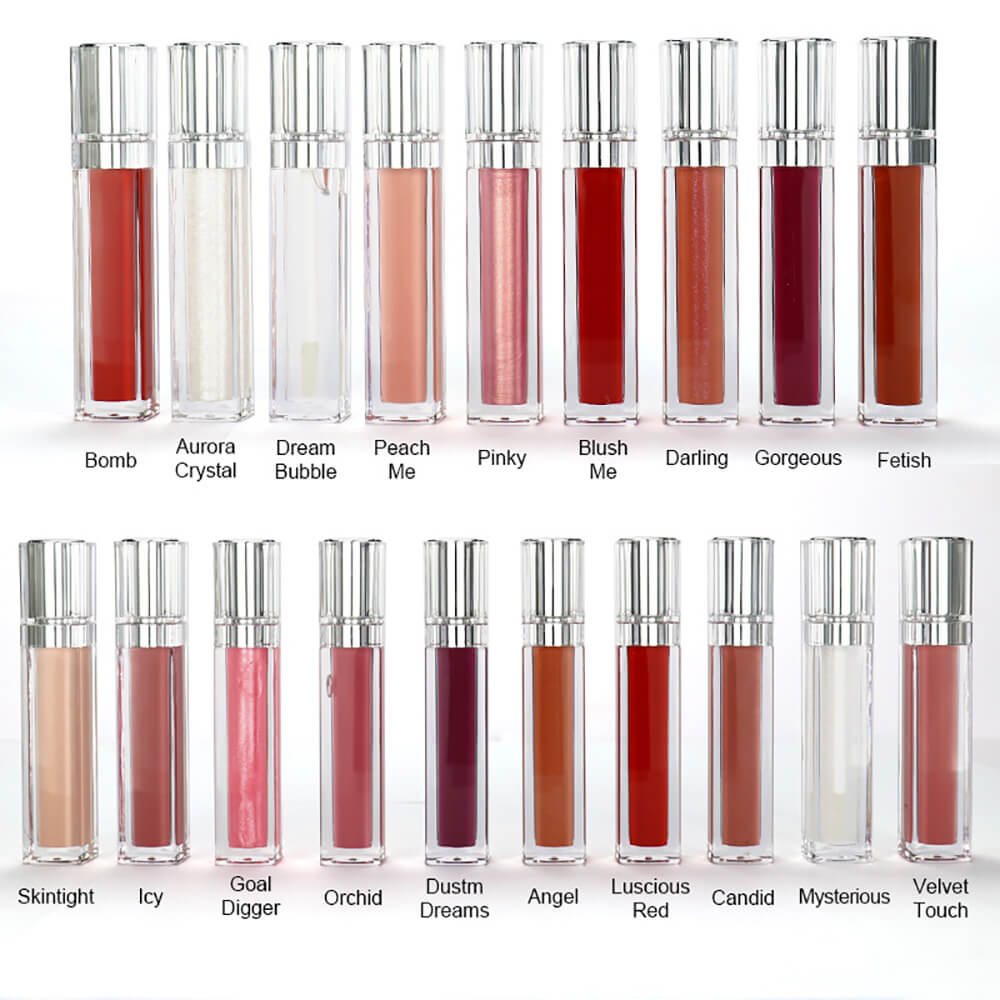 20 color nude lip gloss matte liquid lipstick long lasting silver tube