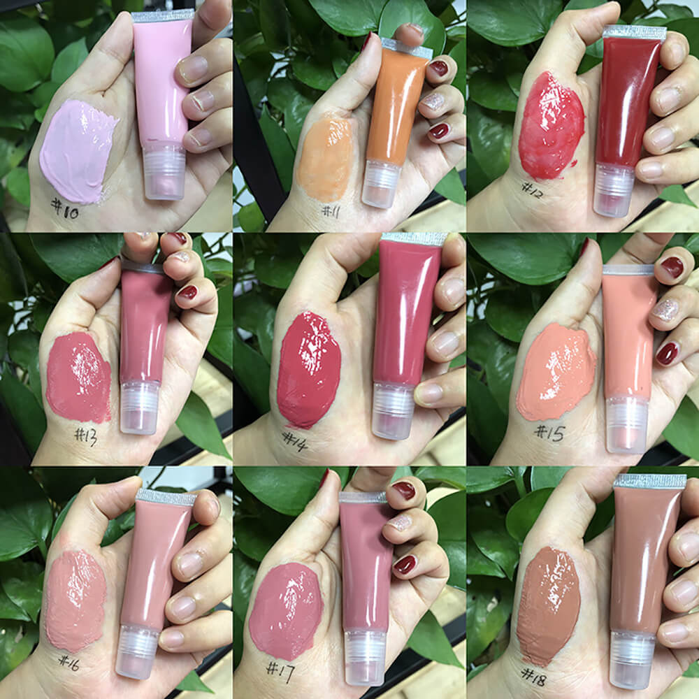 19 color jelly lip gloss nude lip plumping